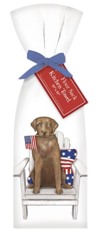 Chocolate American Lab Kitchen Towel