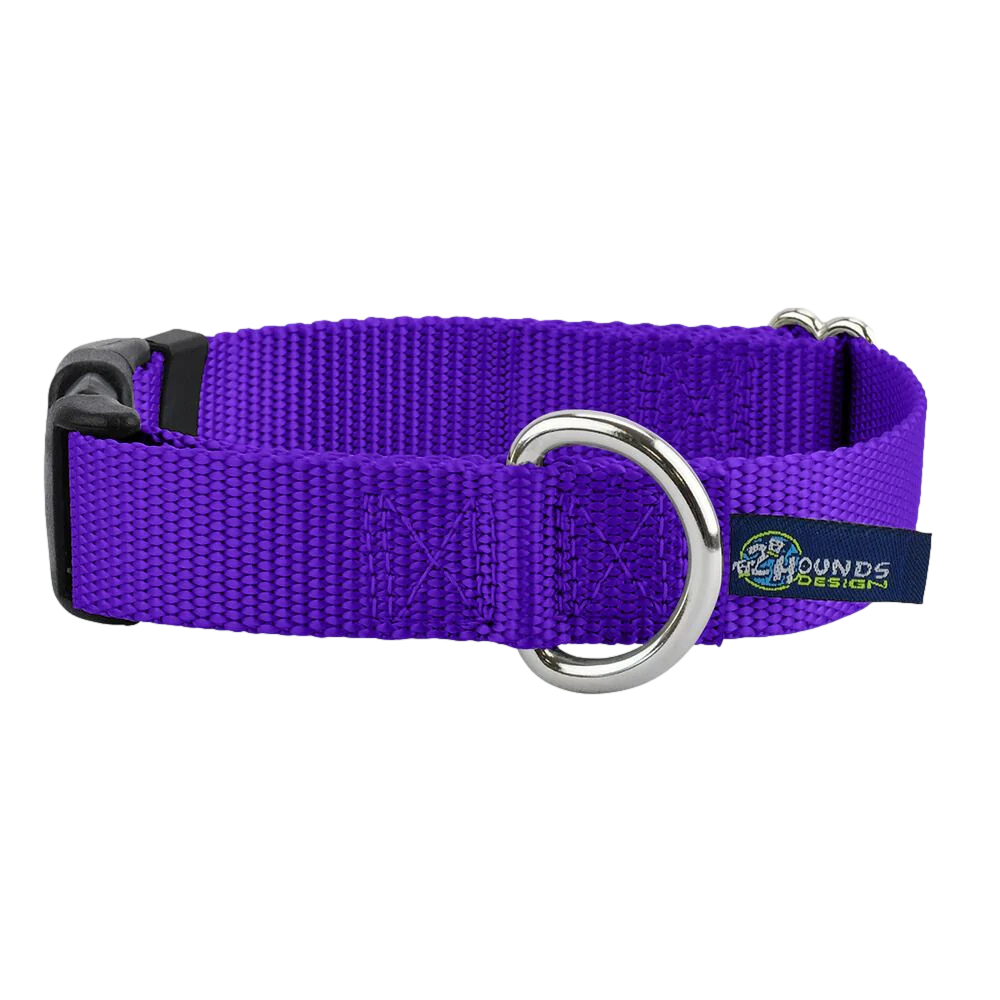 LARGE Nylon Webbing Collars -- Assorted Colours